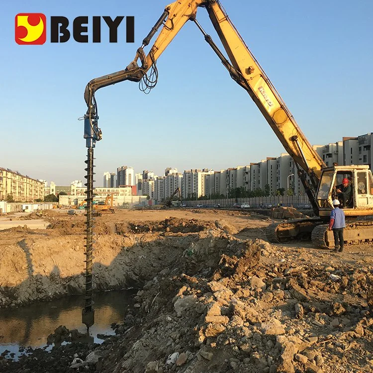 Hot Sale Beiyi Brand Hydraulic Earth Auger Post Hole Digger Hydraulic Auger Drive with Drill for Hole Drilling