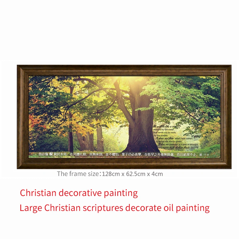 Decoration Art Life Tree Christian Colourful Oil Painting for Gc-Xr-PA088