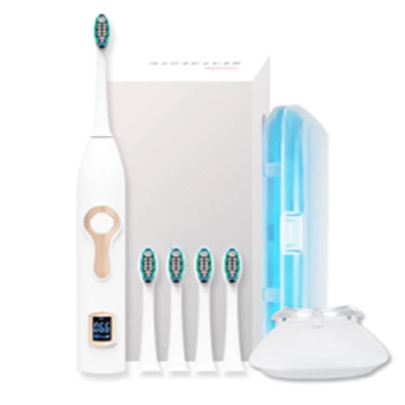 Sonic Vibration Clean Teeth Travel Electric Toothbrush with LCD Display