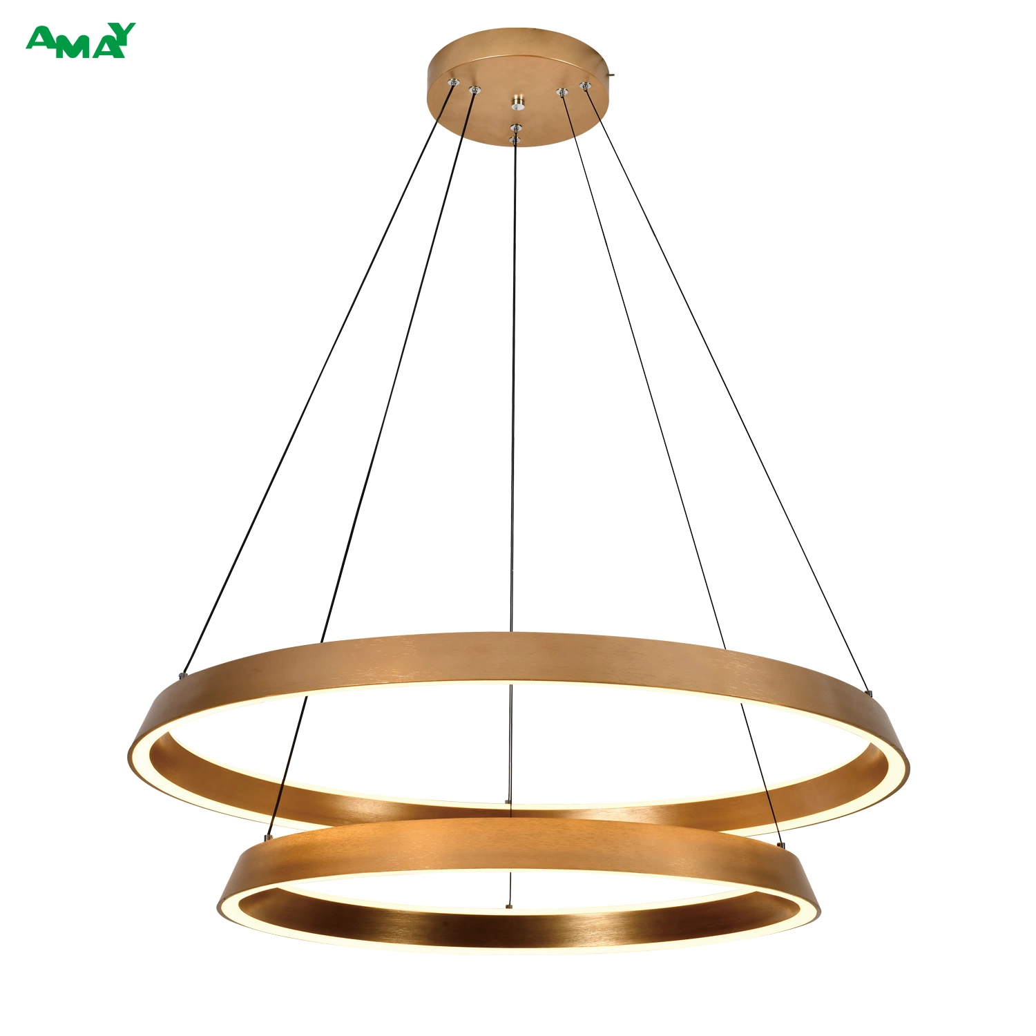 Single Circle Metalic Kitchen LED Chandelier Light Ceiling Pendant Lamp