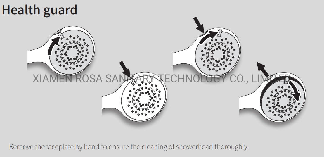 Ducha de mano extraíble fácil de limpiar la cabeza Ducha