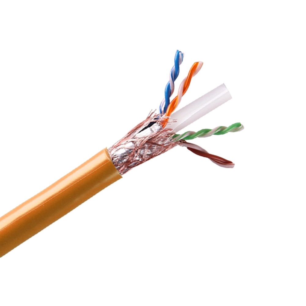 Shielding 0.56mm 23AWG 1000FT Bc FT6 Flame Retardant Interior Orange 600 MHz Safety Defense Hot Sale Certified LAN Cable