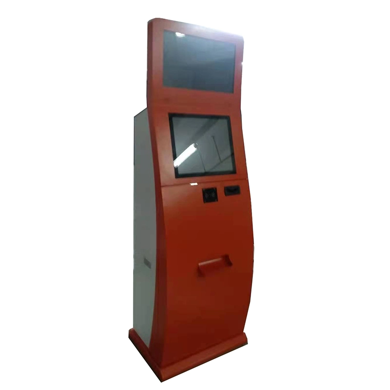 Standing Red Color with Card Dispensing Function Kiosk