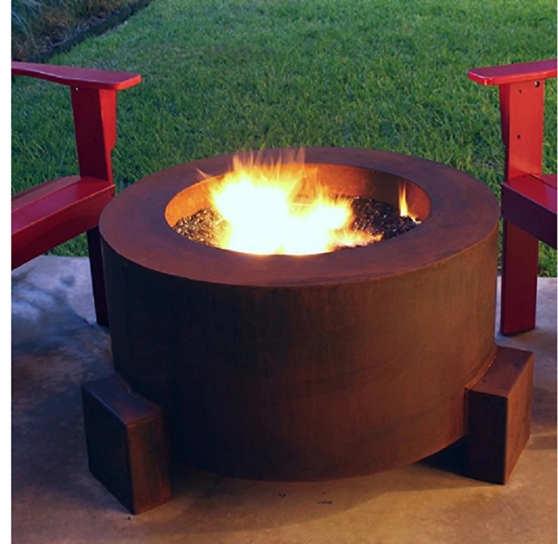 Lareira ao ar livre Round Metal Fire Pit Wood Corten Steel Fire Tabela para Venda