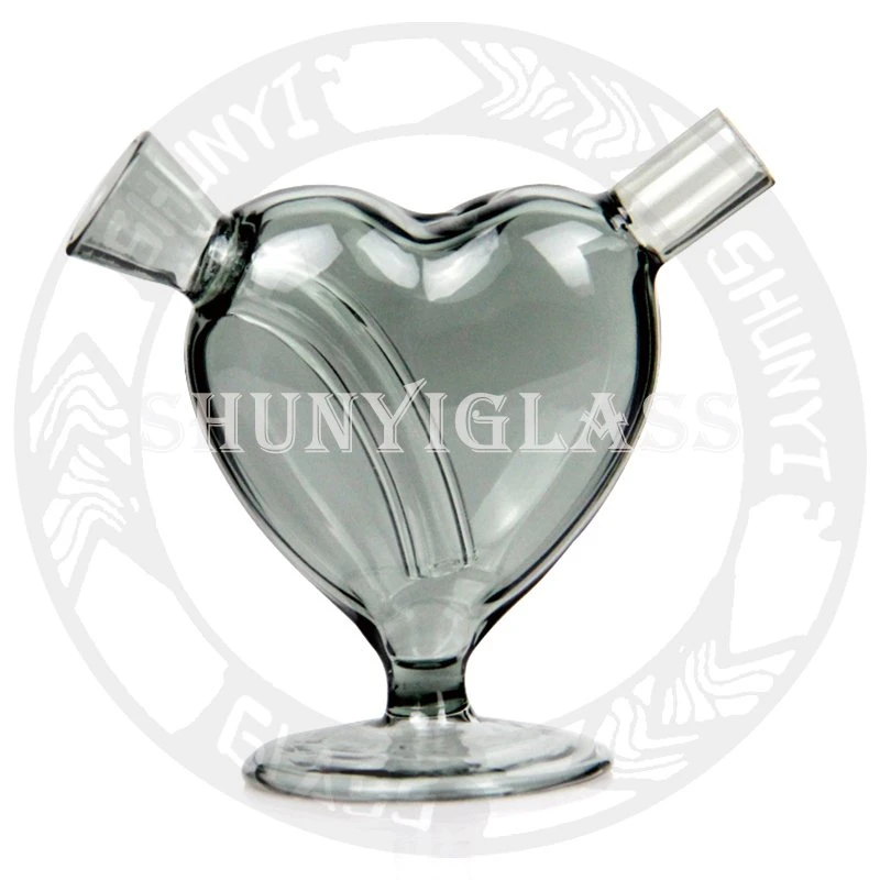 Classical 3D Heart Shape Glass Hookah Smoking Pipe