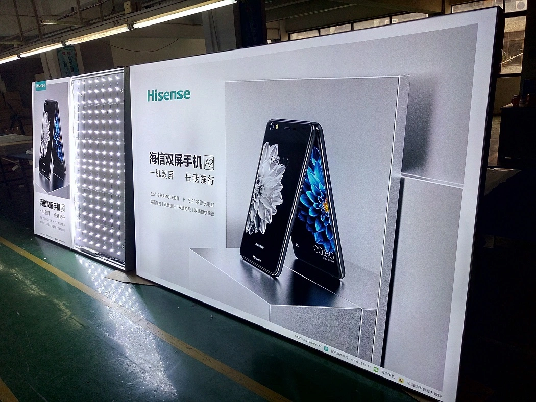 Exhibitionseg Extrusion Backlit Fabric LED Lighted Box Frameless Profile Display