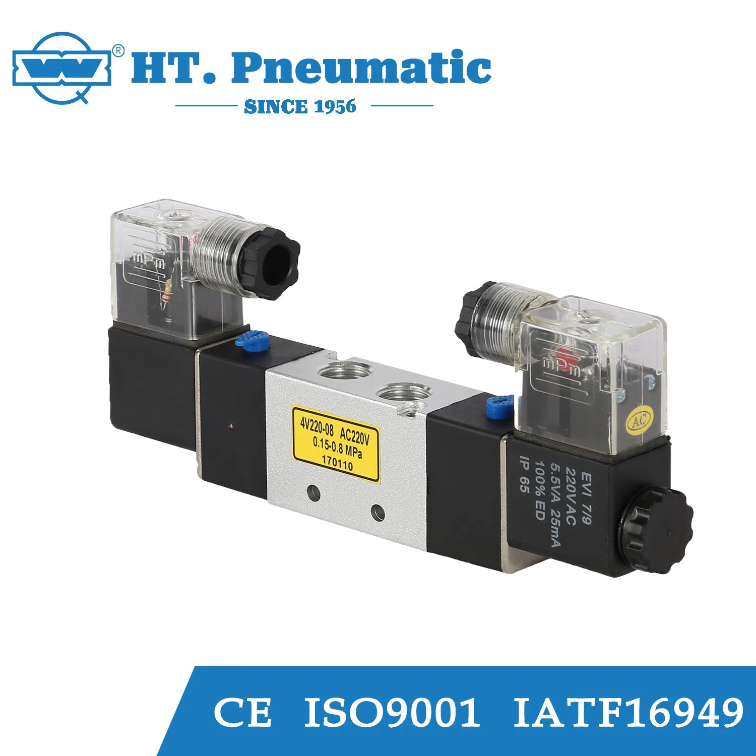 Metallurgy Industry Applied 4V130-06 Electromagnetic Air Stainless Steel Solenoid Valve