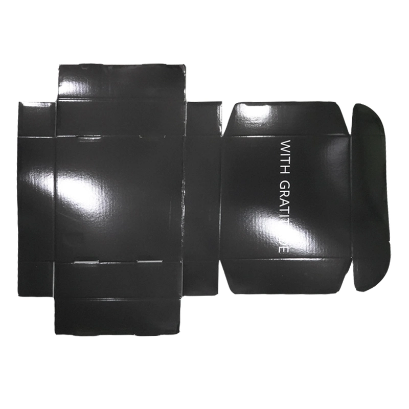 Black Personalized E-Commerce Cardboard Paper Packaging Corrugated Shipping Mailer Box