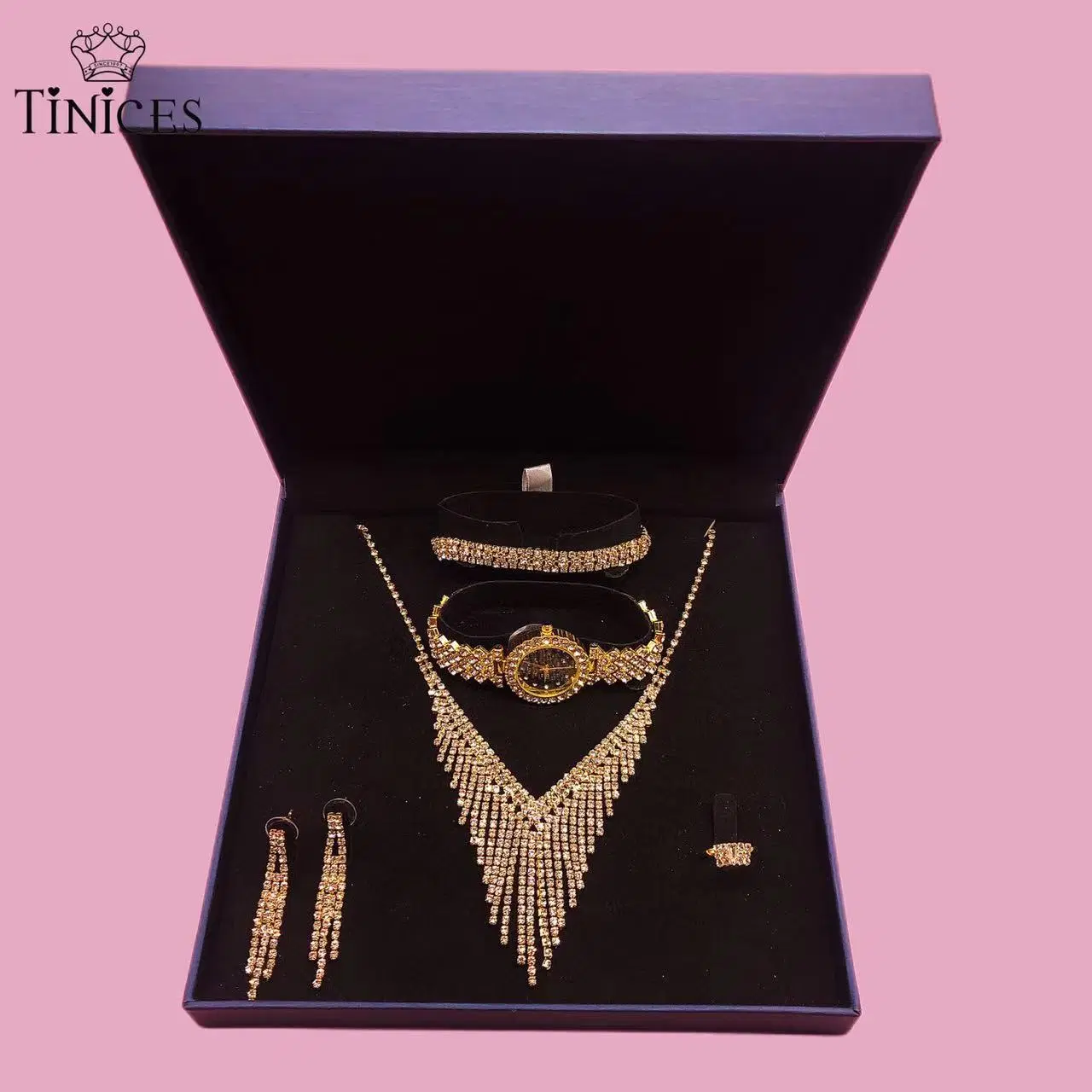 Noble and Elegant Luxury Ladies Watch Jewelry, Banquet, Evening Wear Watch Jewelry Set