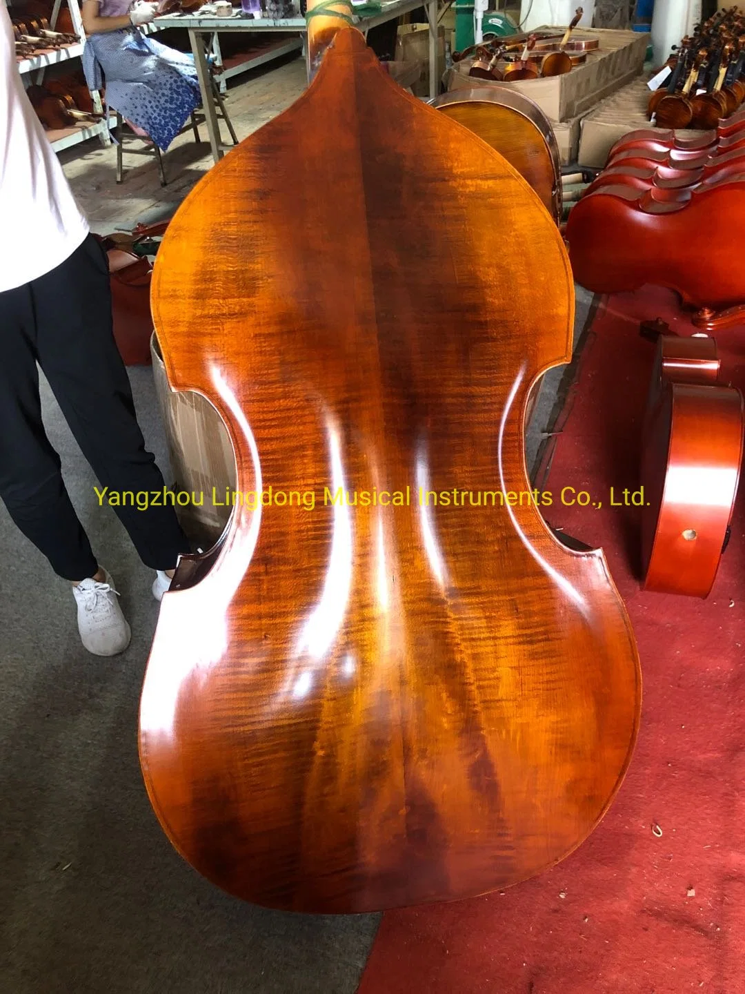 High Grade Natural Flame Double Bass