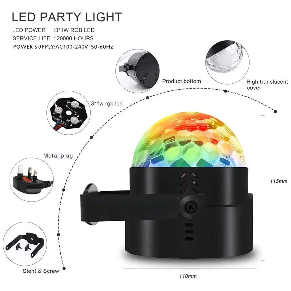 Lâmpada laser LED Mini-Stage para projetor de decoração de festas multifuncional