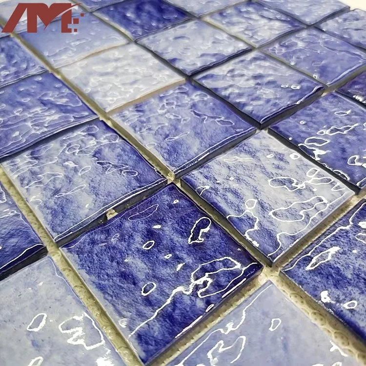 China Indoor Wholesale/Supplier Blue Swimming Pool Mosaic Tile Crystal Mosaic