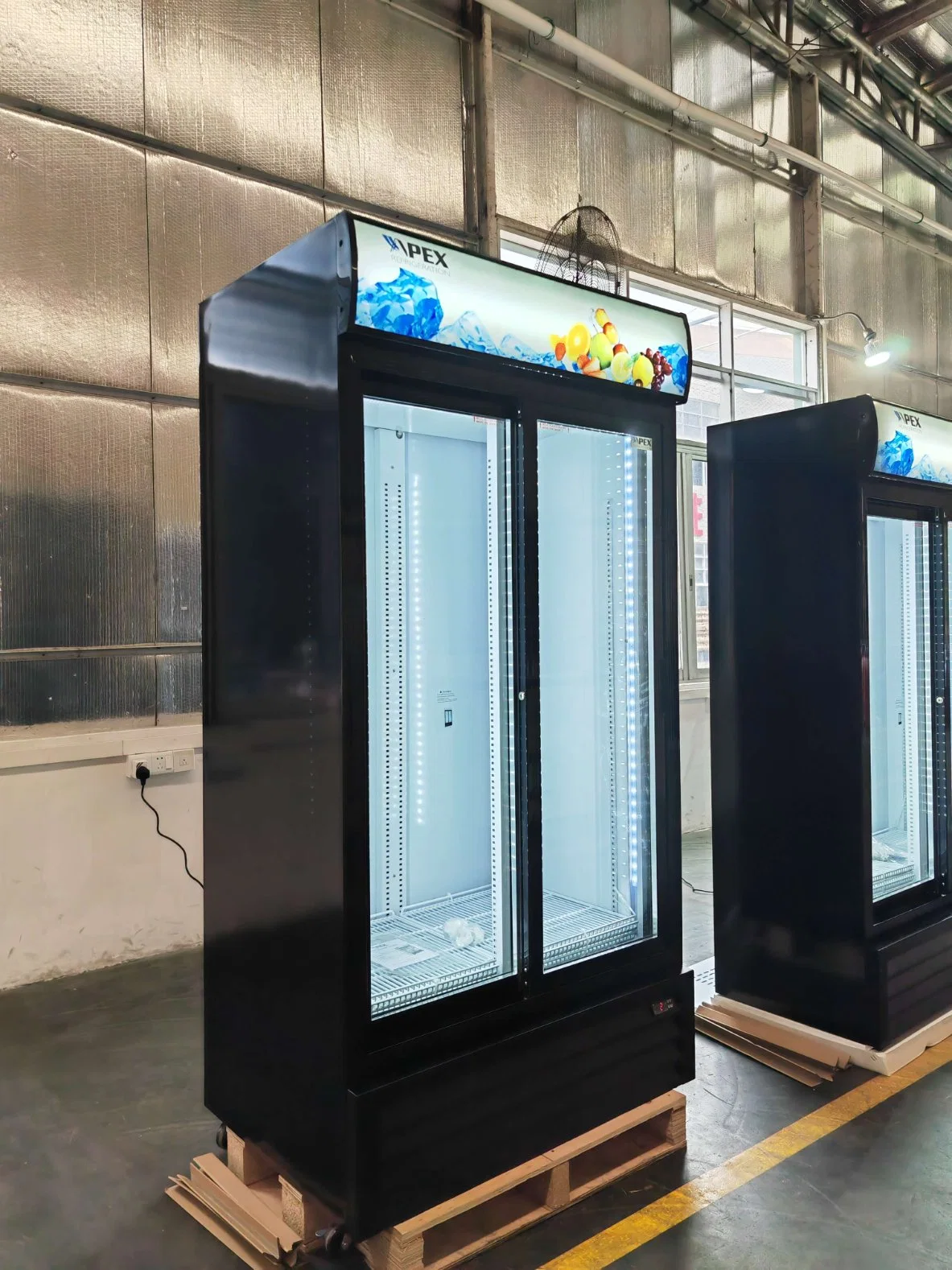 Commercial Display Standing Refrigerator Single Temperature Glass Doors Bar Fridge Display Chiller