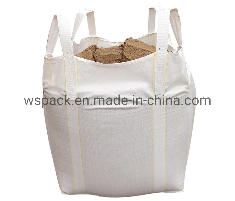 Recyclable Jumbo Bag Supplier Disposable Big Bag Factory Ton Bag Manufacturer 1 Ton Bag or Customed Size Four Loops Sand Bag