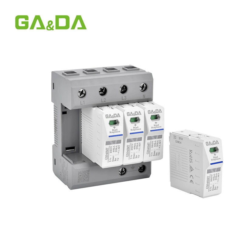 Gada AC T2 40KA 4p Vente chaude 280V Dispositif de protection électrique contre les surtensions de la foudre