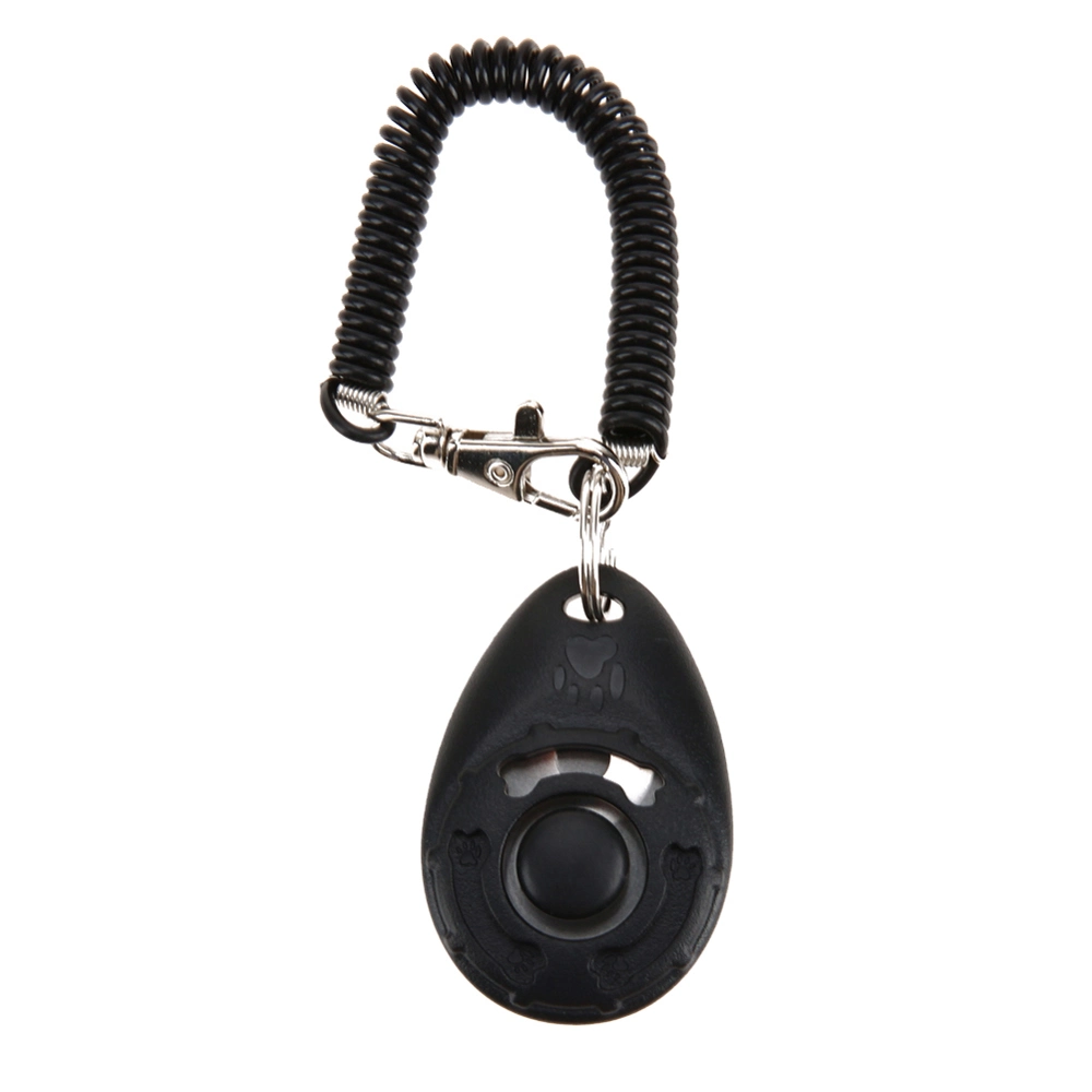 Pet Trainer Pet Dog Training Dog Clicker Adjustable Sound Key Chain and Wrist Strap Doggy Train Click