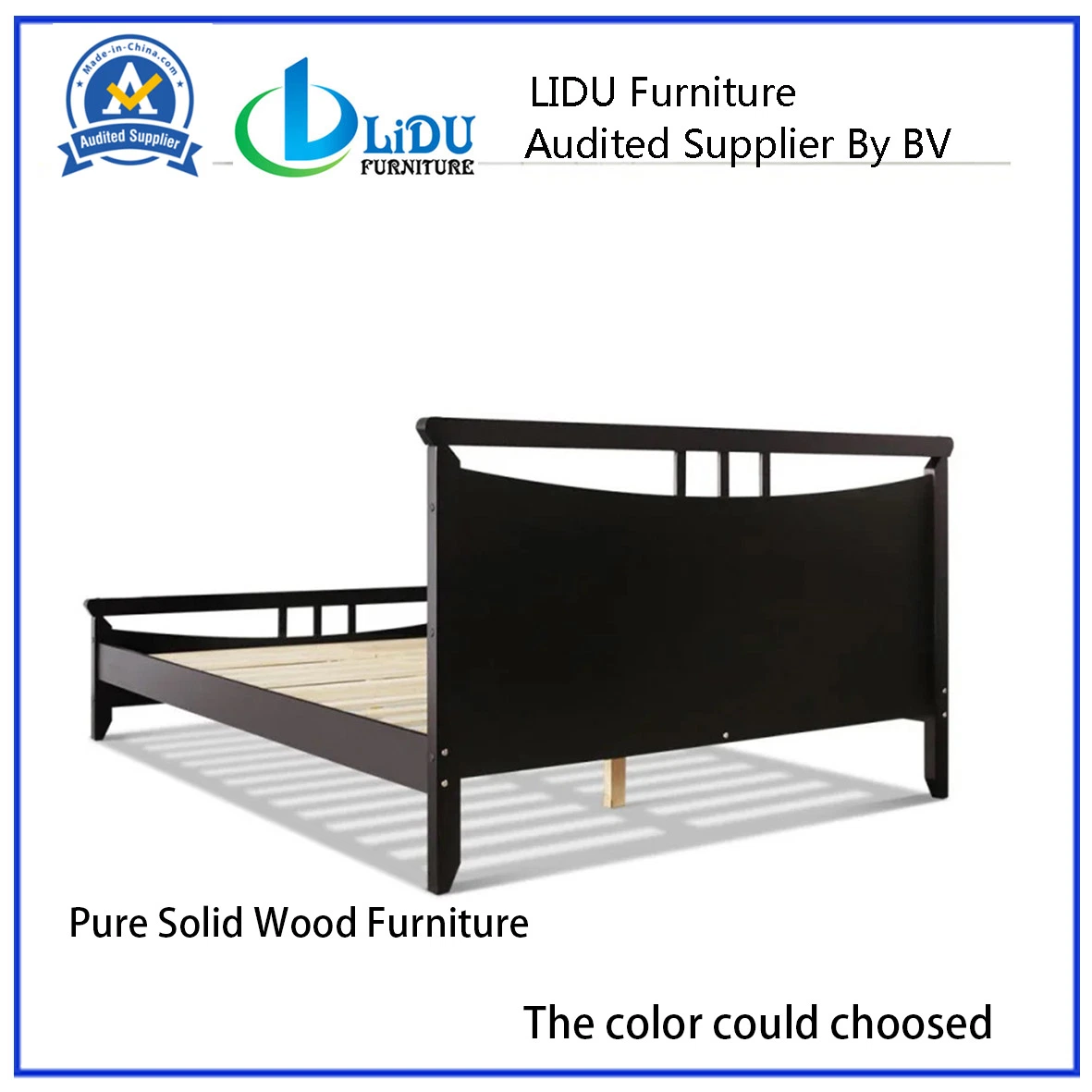 Cama de madera con precios baratos/marco de la cama de madera de pino con alta calidad