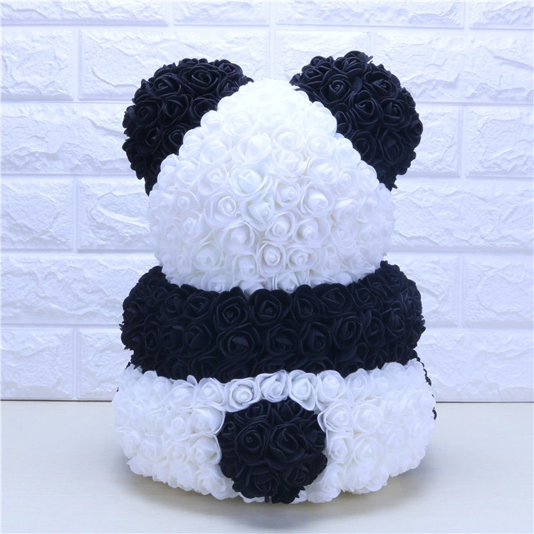 Fashion 40cm PE decoração Panda Valentine namorada Aniversário Dom Rose Flower Panda