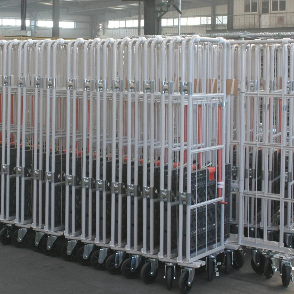 Logistics Industrial Laundry Folding Warehouse Container Cage Roll Containers Trolley