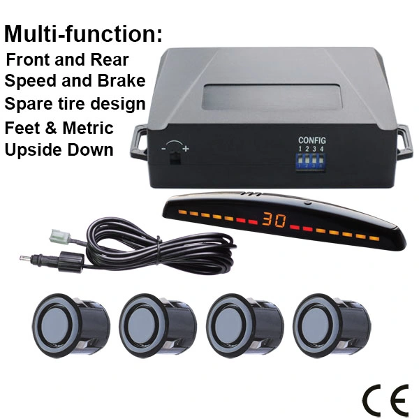 Auto 4 Sensors LED Display Parking Sensor Car Reverse Backup Radar