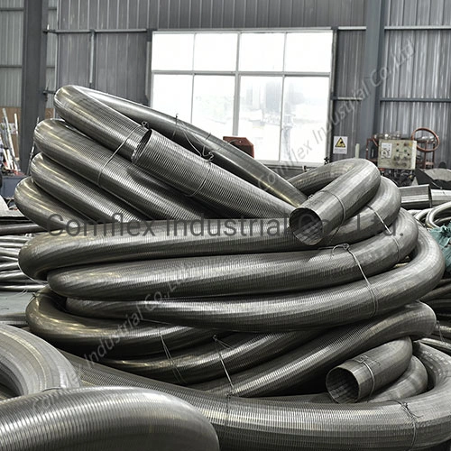 High quality/High cost performance  Polgonal Interlock Stainless Steel Metal Flexible Exhaust Pipe#