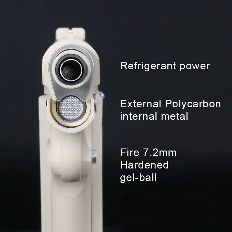 M1911 Recoil Semi-Automatic Gel Ball Blaster Metal Refrigerant Emitter Shooting Toy Gas Gun Gift for Adult