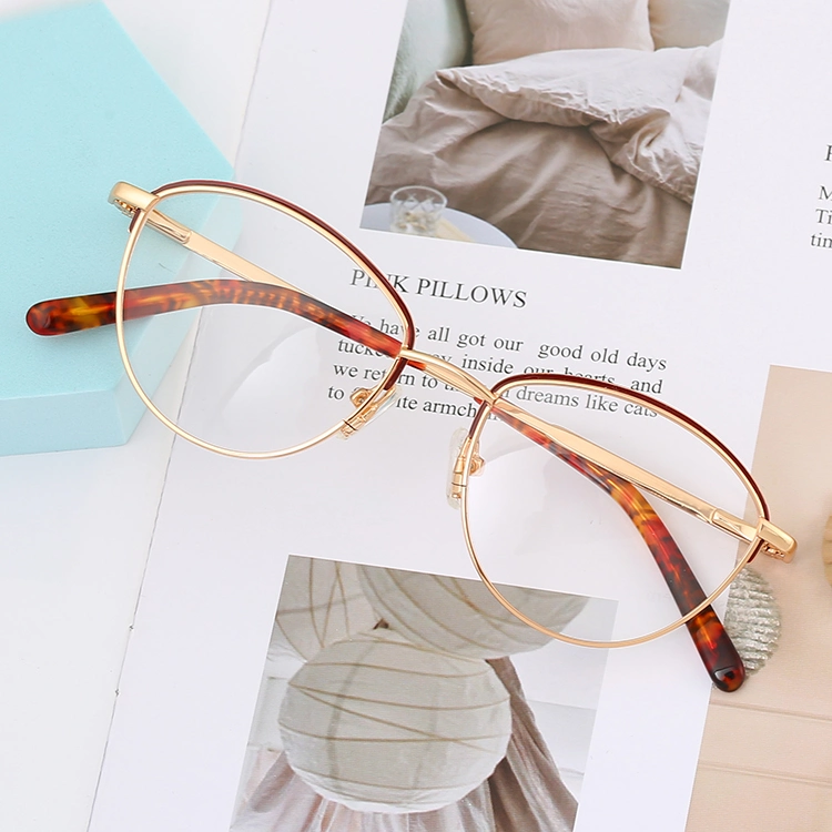 2023 Brand Design Cat Eye Metal Woman Optical Frames