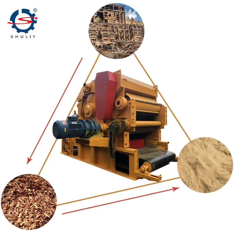 Waste Wood Drum Chipper Machine Wood Chipper Forestry Machinery