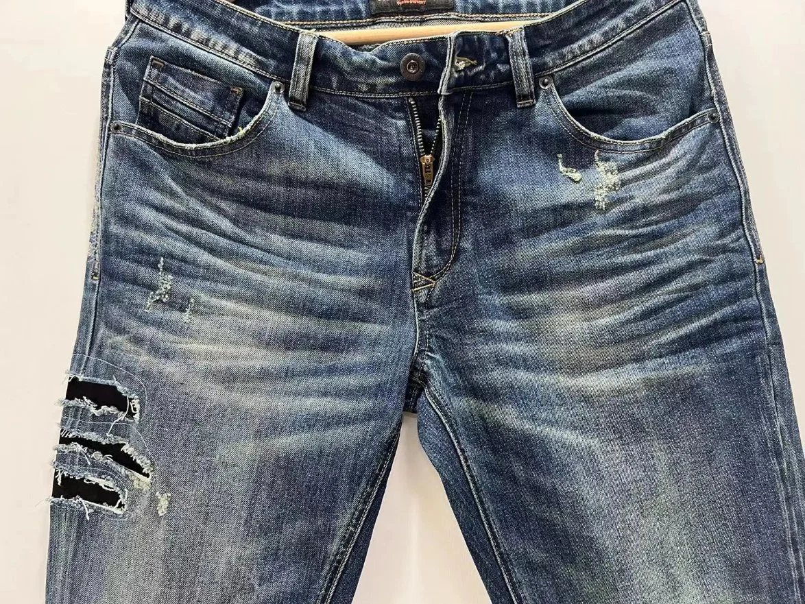 Neue Mode Design Denim Custom Style Destroy gerissen Jeans für Männer