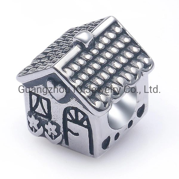 Fashion 316L Stainless Steel Metal Paw Prints Beads Pet's Jewelry