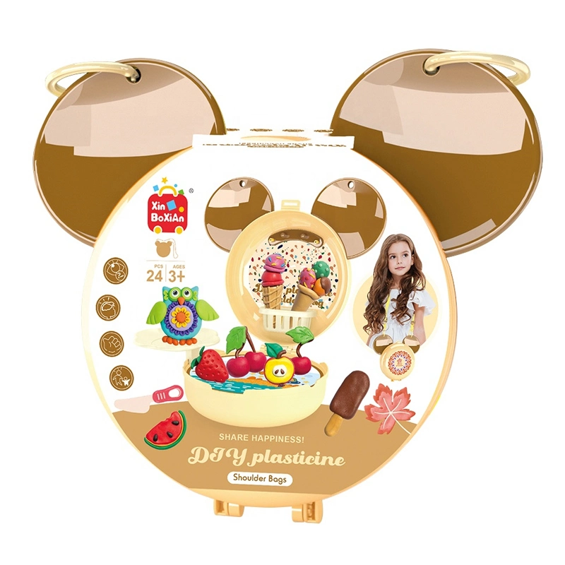 Nouveaux jouets en plastiline DIY 24 PCS 2 en 1 Pâte à modeler colorée Sac à dos Jouet Pâte à modeler de couleur Ensemble de jeu Jouets Kit de pâte à modeler pour enfants.