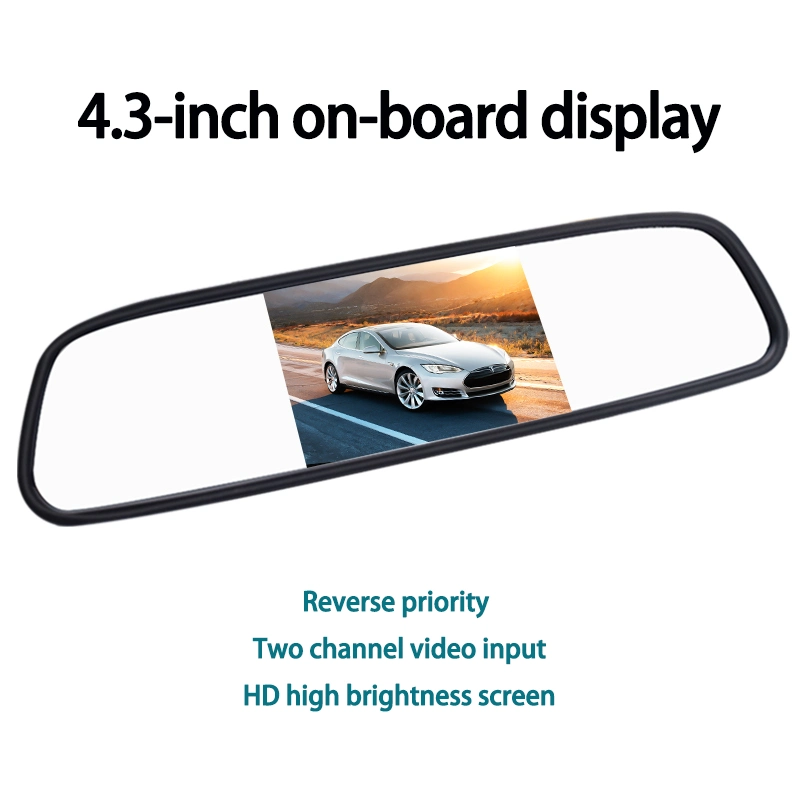 4.3 pouces LCD Miroir Affichage Moniteur de Recul pour Caméra de Voiture