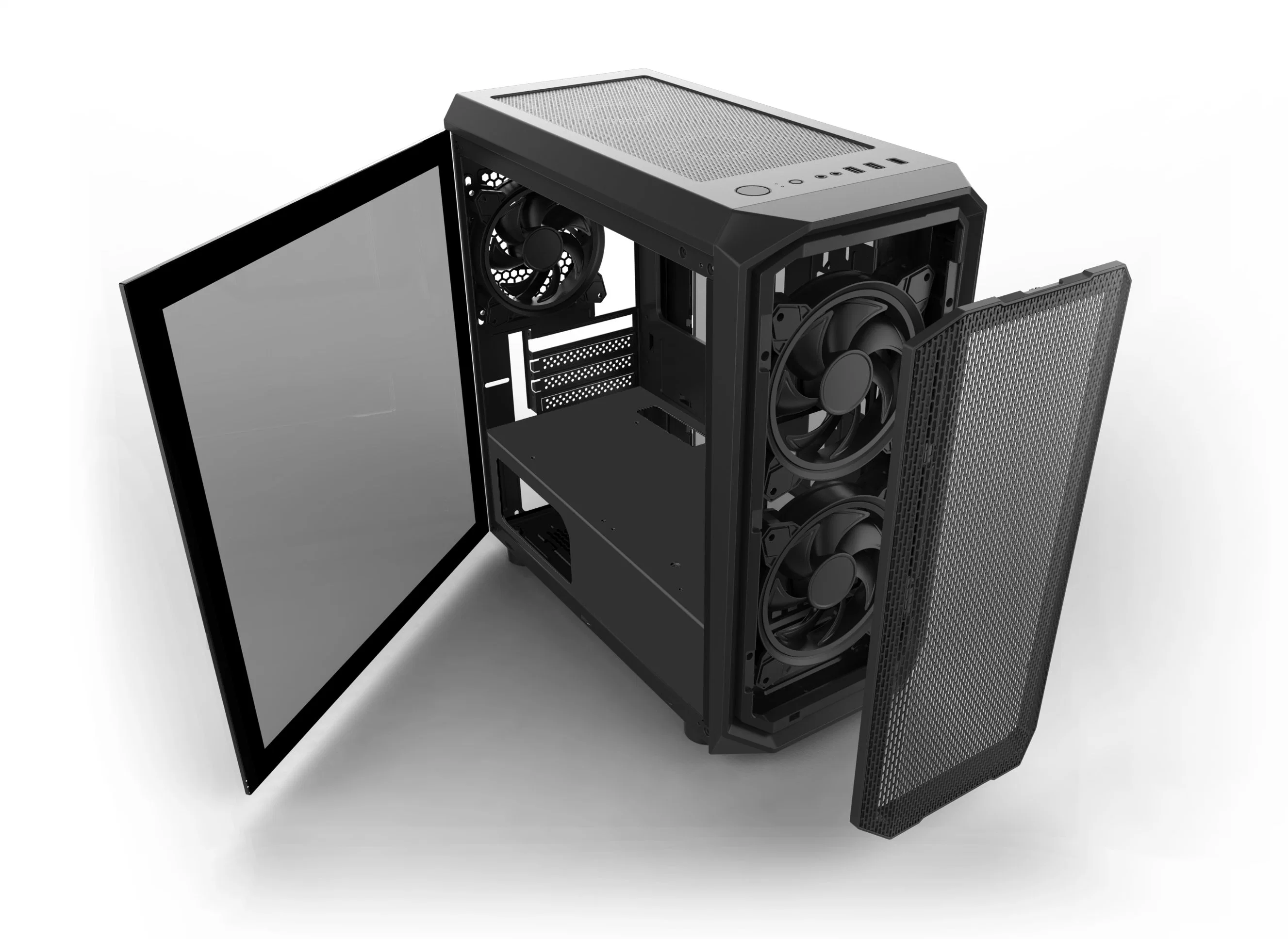 Panel de malla metálica caso Dust-Proof PC para juegos ordenador