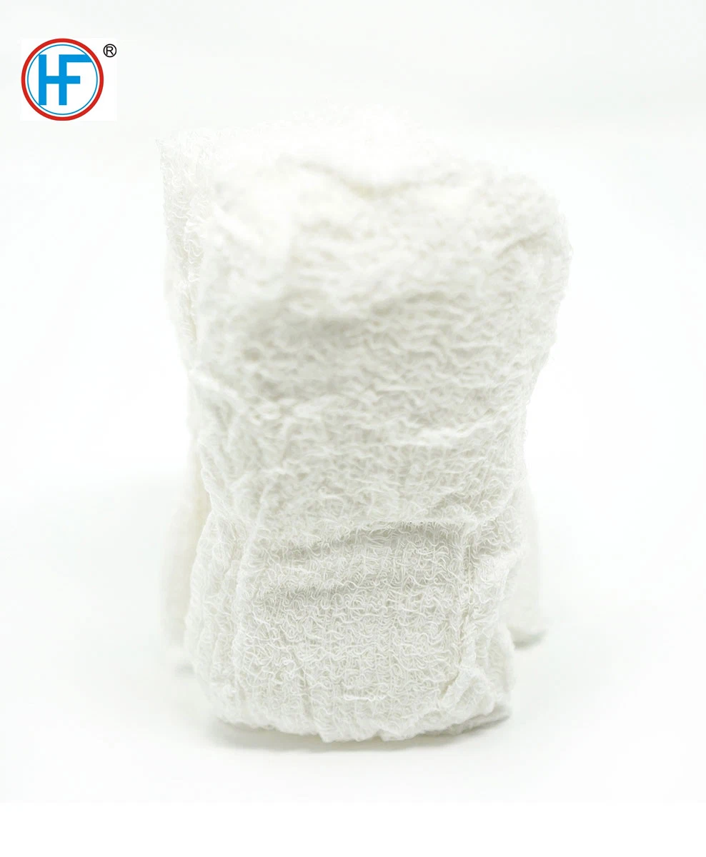 Mdr CE Approved Wholesale/Supplier First Aid Cotton Gauze Bandage for Clinical Hospital Crinkle Compressed Gauze