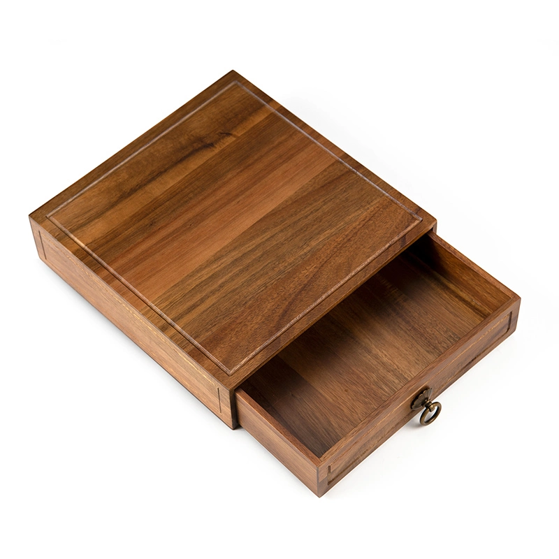 Custom Wooden Storage Drawer Walnut Wood Jewelry Box Wood Keepsake Gift Boxes