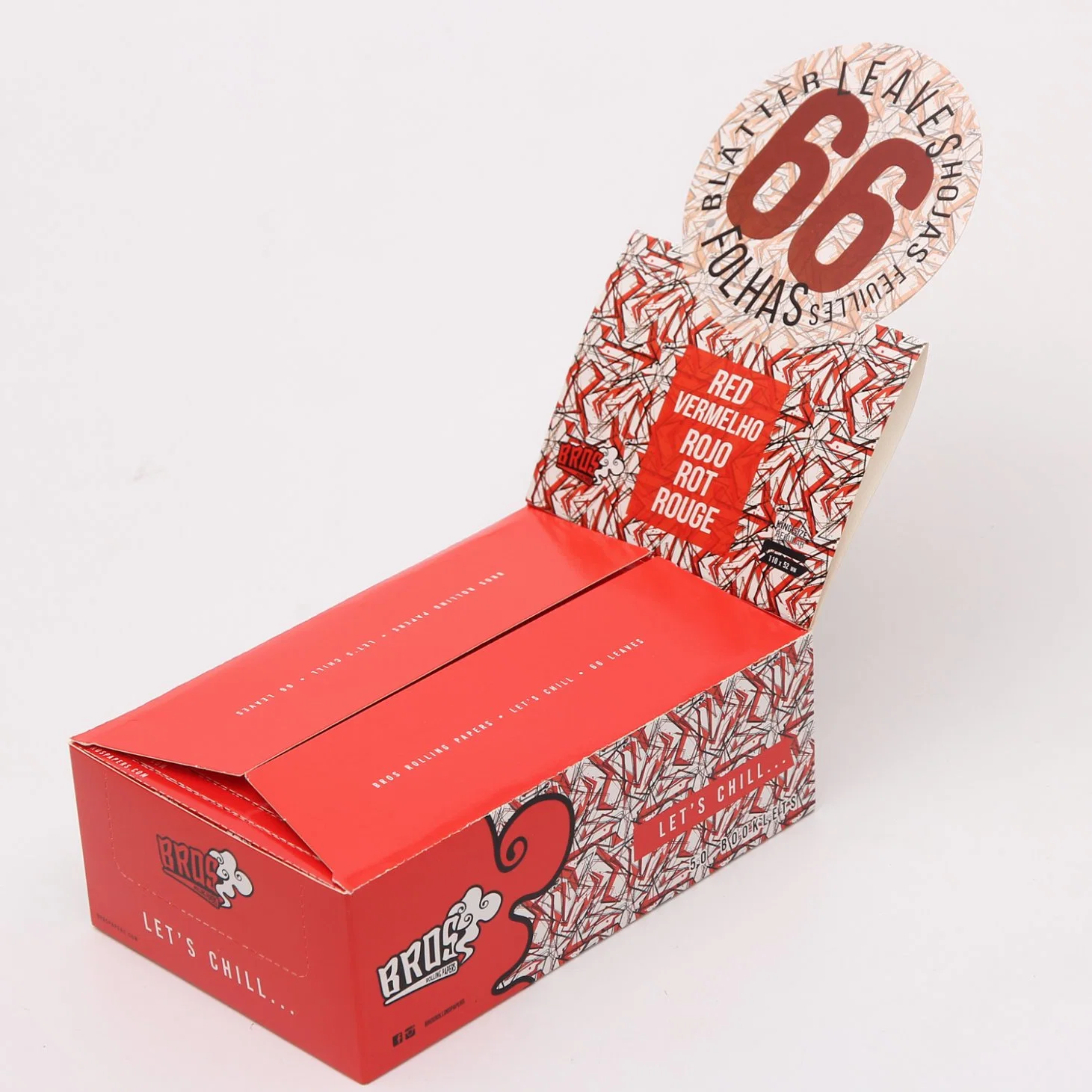 Dragon Bros Red Packing Rolling Paper with 66 Leaves for Smoking