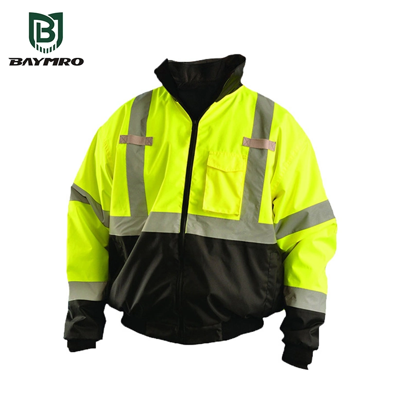 Oxford High Visibility Reflective Waterproof Safety Workwear Clothes Warm Jacket