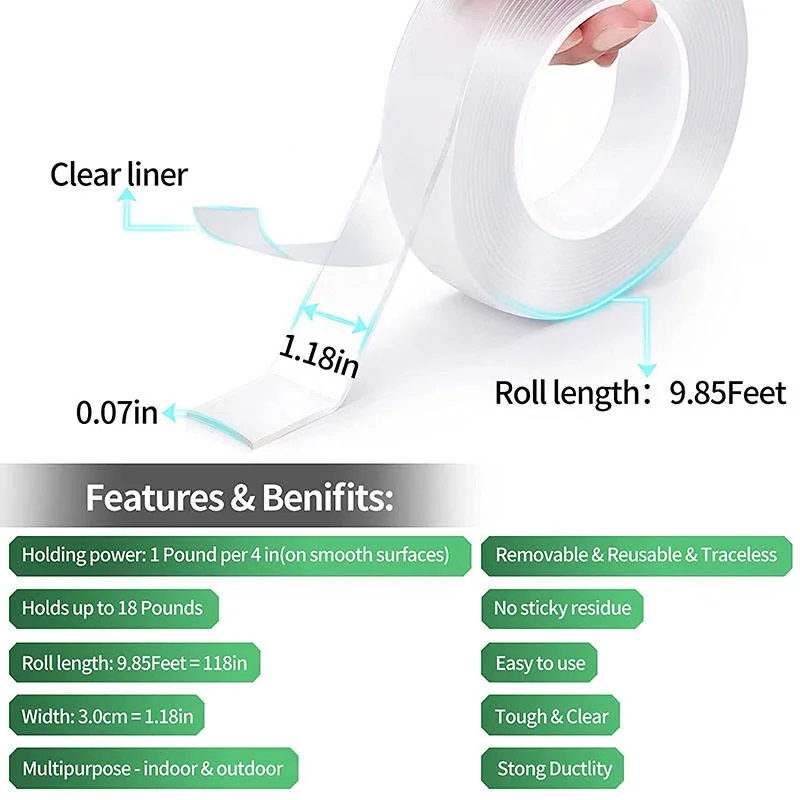 Factory Direct Sticker Double-Side Adhesive Silicone Nano Tape Universal Nano Adhesive Tape