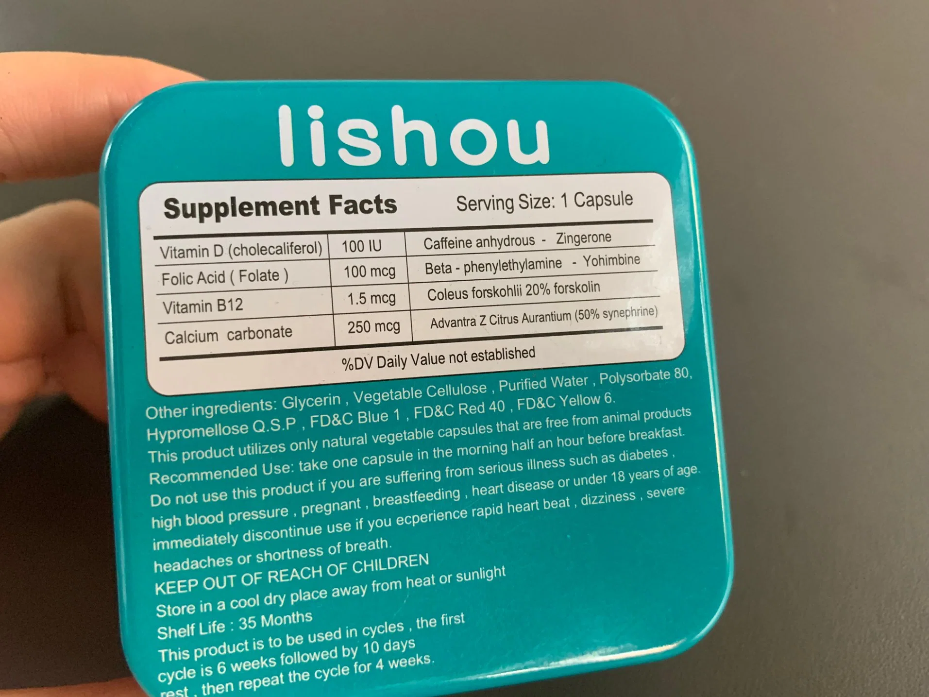 Lishou Pills Green Slimming Capsule