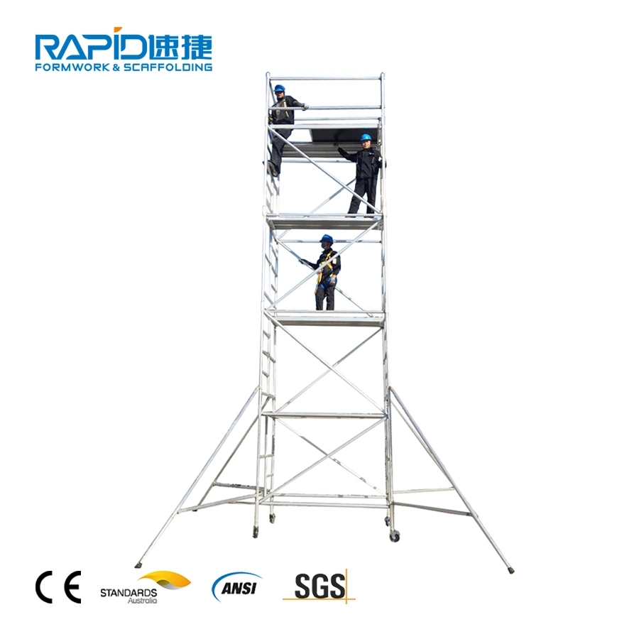 Aluminum Scaffolding Steel Scaffold Mobile System Tower for Construction (En Standard)