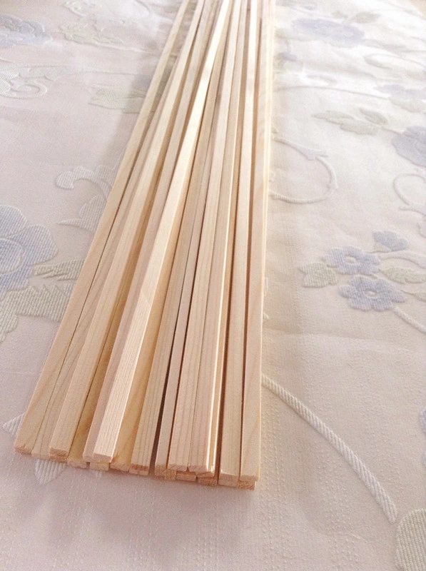 Insect Resistant Pine Polished Flat Wood Strips DIY Small Wooden Strips Ceiling Wood Keel Solid Wood Model Manual Material