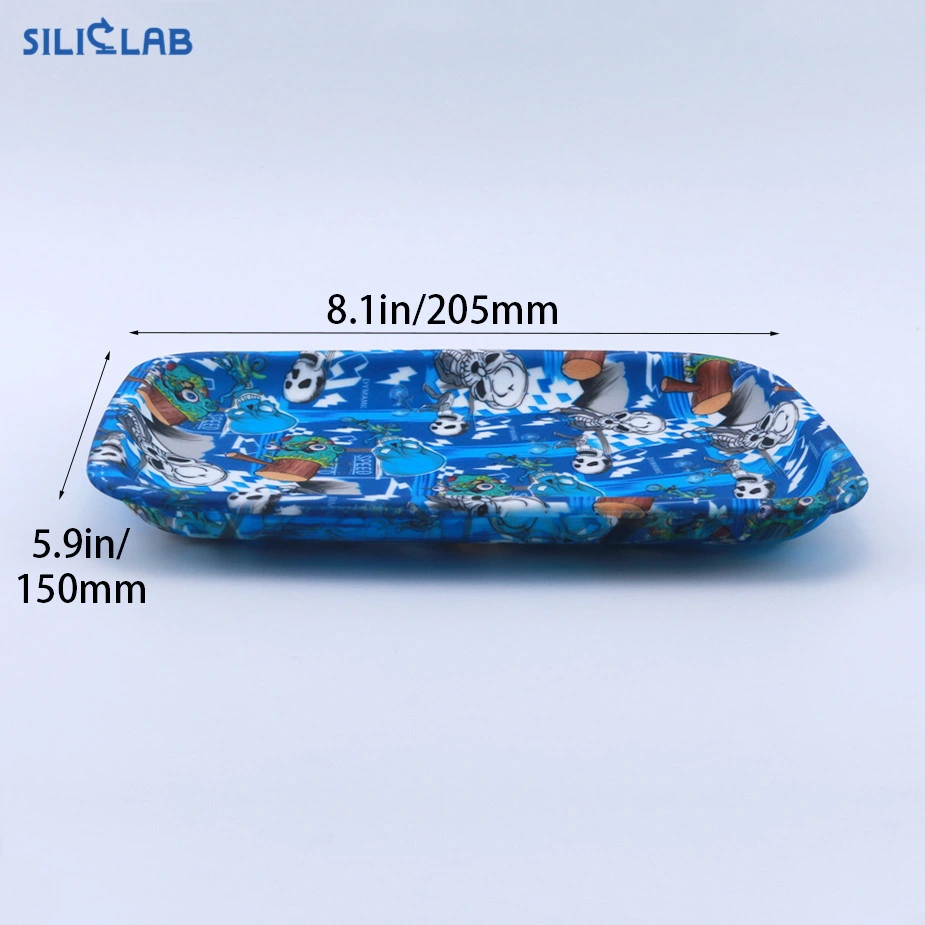 Personal Printing Custom Silicone Flower Leaf Rolling Tray Rasta Tobacco Smoke Accessories