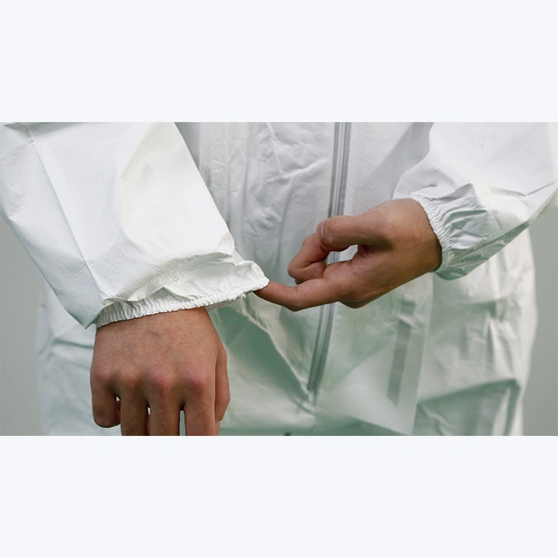 Disposable Coverall Waterproof Breathable Protective Work Suits White Medical Protective Clothing