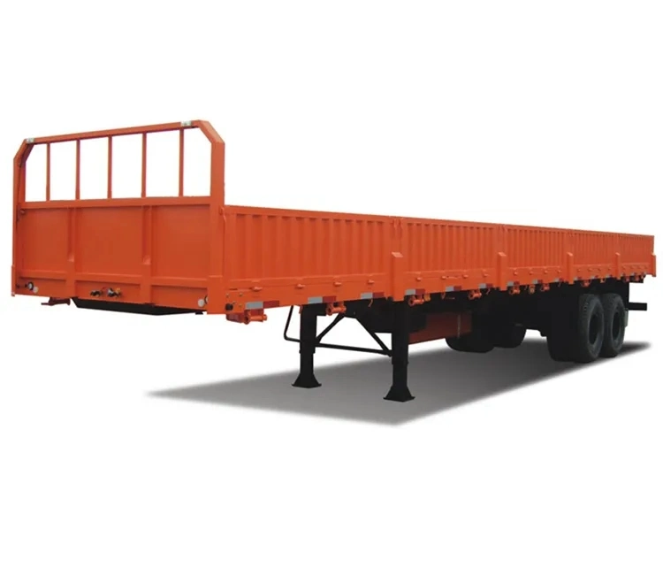 China 3 Axle 40 50 60 Ton Cage Side Wall Semi Drop Fence Log Box Van Cargo Trailer