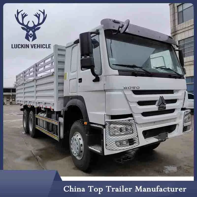 Sinotruck HOWO Customized 120 Cubic Meters Wagon Lorry Big Capacity 70tons Tandem Camion General Animals Cargo Truck with Dolly Drawbar Trailer