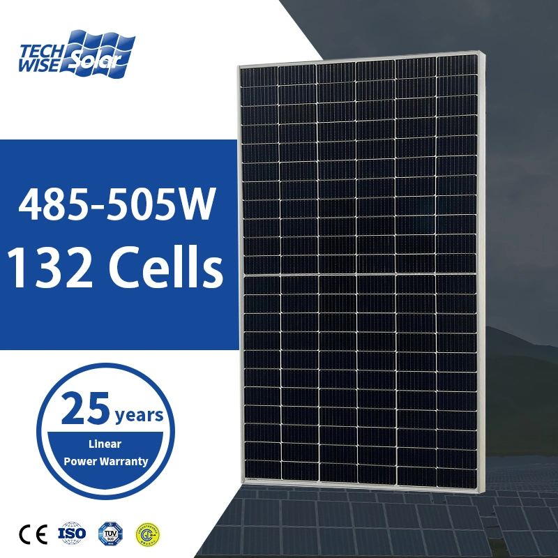 Good Price 505W Monocrystalline Silicon Solar Panel 10bb 132 Cells PV Modules