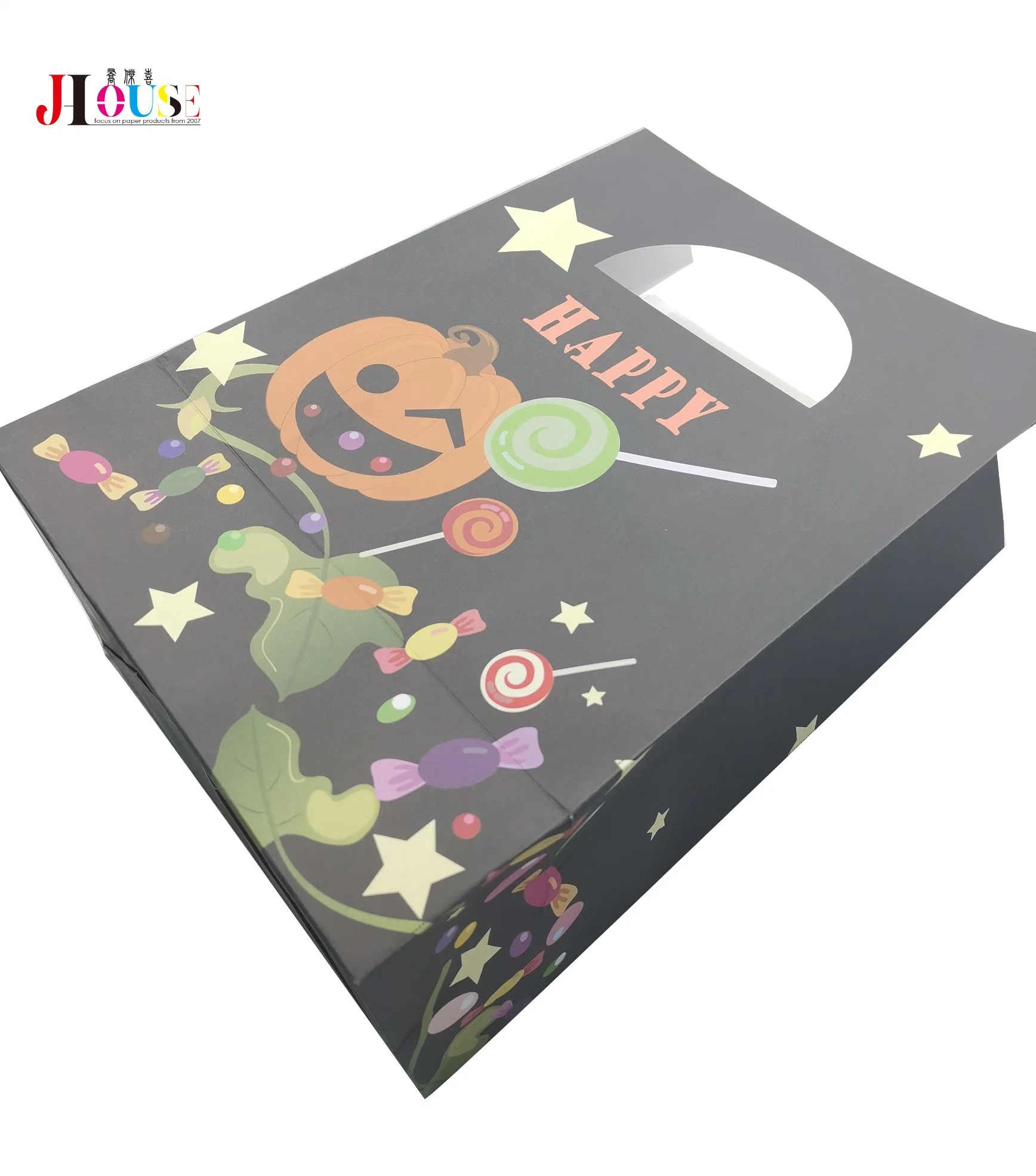 Custom Paper Gift Bag Halloween Gift Bags with Full Color Printing Promotional Bag