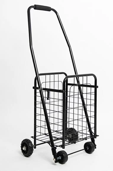 Carrito plegable de metal para supermercado en China, ideal para transportar alimentos