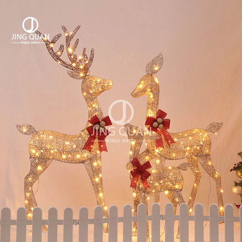 Теплый белый оленевод Светильники LED Motif Deer Lights Рождественский Санта Праздник декоративных украшений Муса Декоративные артефакты