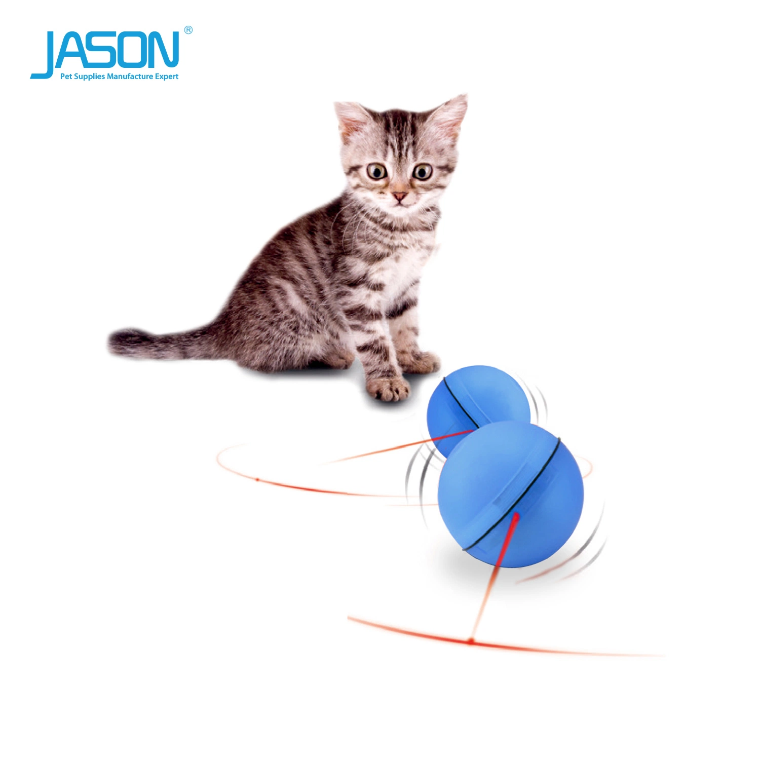 Cat Plastic Ball Electronic Toy with LED Laser Cat Toy